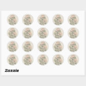 Rustieke Trendy Save the Date Wedding Ronde Sticker (Vel)