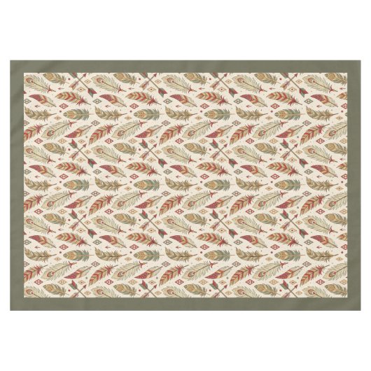 Rustieke Tribal tafelkleed Pijl Patroon (Voorkant (Horizontaal))