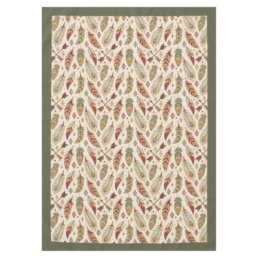 Rustieke Tribal tafelkleed Pijl Patroon (Voorkant)