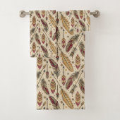 Rustieke Tribale Handdoek Pijlen en Veren Design (Insitu)