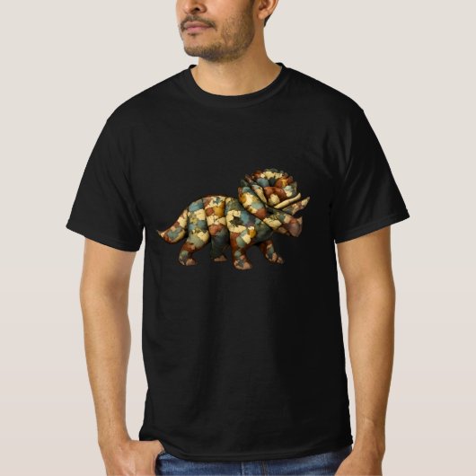 Rustieke Triceratops T-shirt (Voorkant)