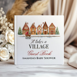 Rustieke Troller Village Houses Winter Baby shower Gastenboek