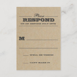 Rustieke Trophy Grijze Reactie RSVP Kaartje