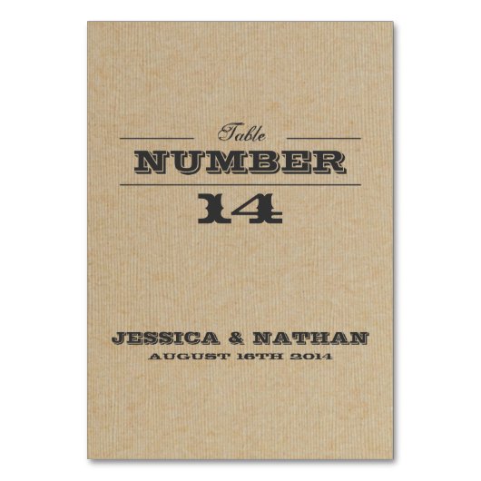 Rustieke Trophy Grijze Tafel Kaart (Voorkant)