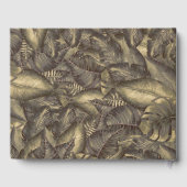Rustieke tropische bladeren botanische bruiloft gastenboek (Achterkant)
