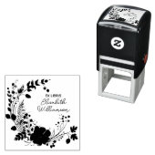 Rustieke Tropische Bloemen Modern Script Library B Zelfinktende Stempel (In situ)