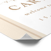 Rustieke Tropische Boho Bloemige Trouw Welkom Poster (Hoek)