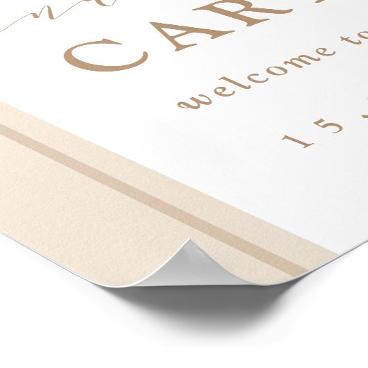 Rustieke Tropische Boho Bloemige Trouw Welkom Poster (Hoek)