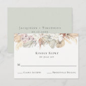 Rustieke Tropische Huwelijk RSVP Kaart (Voorkant / Achterkant)