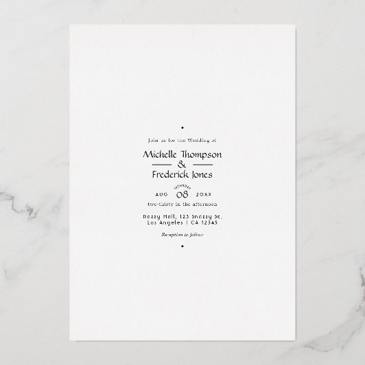 Rustieke Tropische Mystic Island Bruiloft Folie Uitnodiging (Achterkant)