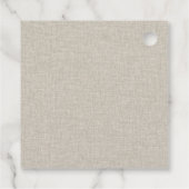 Rustieke Tropische Palm Beach Hut Bruidsdouche Bedankjes Labels (Achterkant)