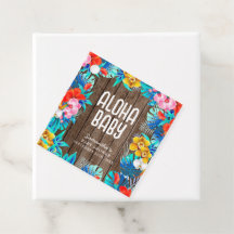 Rustieke tropische palmbladeren Aloha Baby shower