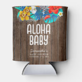 Rustieke tropische palmbladeren Aloha Baby shower  Blikjeskoeler (Voorkant)