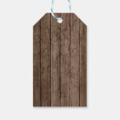 Rustieke tropische palmbladeren Aloha Baby shower Cadeaulabel (Achterkant)