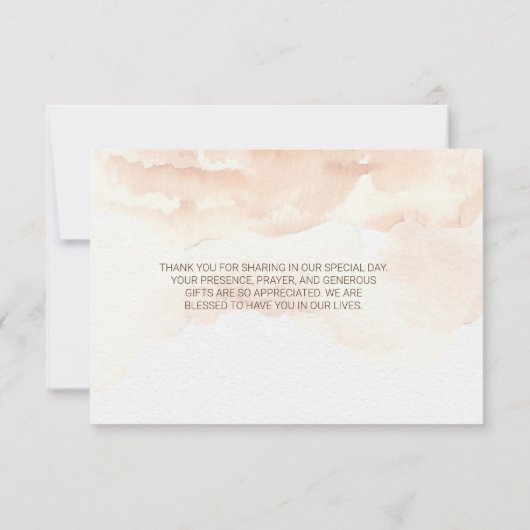 Rustieke tropische palmen bruiloft dank u kaart (Achterkant)