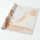 Rustieke Tropische Palmen Cadeaupapier (Uitgerold)