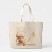 Rustieke Tropische Palmen Grote Tote Bag (Achterkant)