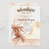 Rustieke tropische palmen kaart (Voorkant / Achterkant)