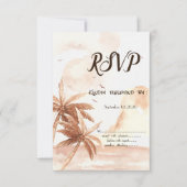 Rustieke tropische palmen RSVP uitnodiging (Voorkant)