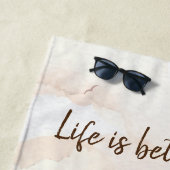 Rustieke tropische palmen strandlaken (In situ)