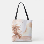 Rustieke tropische palmen tote bag (Achterkant)