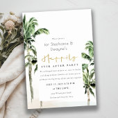 Rustieke Tropische Strand Palm Trees Wedding Kaart