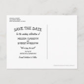 Rustieke tropische strandbestemming Save the Date Aankondigingskaart (Achterkant)