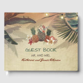 Rustieke Tropische Strandbruiloft Gastenboek (Voorkant)