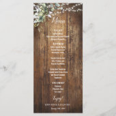 Rustieke Trouw Eucalyptus Menu (Voorkant)