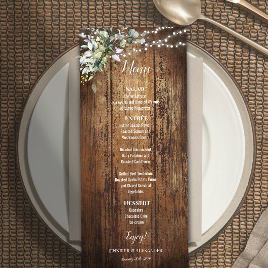 Rustieke Trouw Eucalyptus Menu