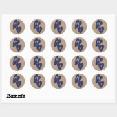 Rustieke Trouw | Kraft Monogram Enveloppe  Zegel (Vel)