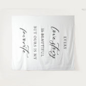 Rustieke Trouwachtergrondbanner Wandkleed (Voorkant (horizontaal))