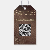 Rustieke trouwcadeautaslabel cadeaulabel (Achterkant)
