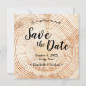 Rustieke trouwdag Bewaar de datum foto uitnodiging (Voorkant)