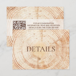 Rustieke Trouwdag Bos Details QR-code Sjabloon