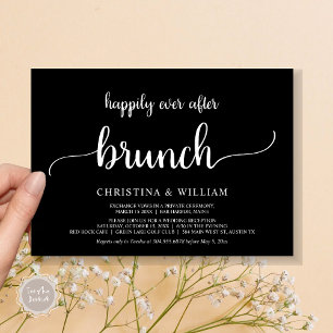 Rustieke Trouwdag Elopement Happily Ever After Bru Kaart