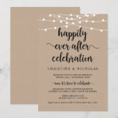 Rustieke Trouwdag, Happily Ever After Feest I Kaart (Voorkant / Achterkant)