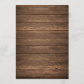 Rustieke Trouwdag Itinerarium - Trouw Welkomstbrie Programmakaart (Achterkant)