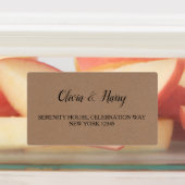 Rustieke trouwetiketten met waterdichte retouradre labels (Aangebracht)