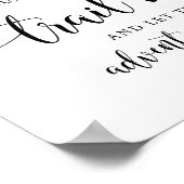 Rustieke trouwfeest 'Maak je eigen trail mix'-bord Poster (Hoek)