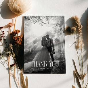 rustieke trouwfoto bedankkaart