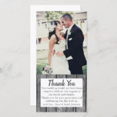 Rustieke trouwfoto Dank u kaarten (Voorkant / Achterkant)