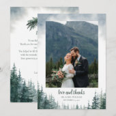 Rustieke Trouwfoto Insteekkaart Bedankkaart Kaart (Voorkant / Achterkant)