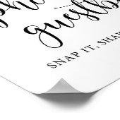 Rustieke trouwinstantiefotoboek handtekening poster (Hoek)