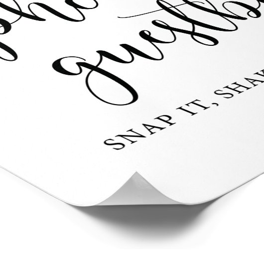 Rustieke trouwinstantiefotoboek handtekening poster (Hoek)