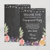 Rustieke Trouwkaart Krijt Bloemen Uitnodiging Beda (Voorkant / Achterkant)