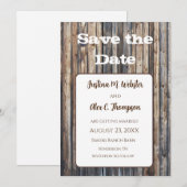 Rustieke trouwkaart save the date-magneet date (Voorkant / Achterkant)