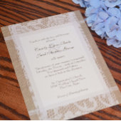 Rustieke Trouwkant en Burlap Kaart