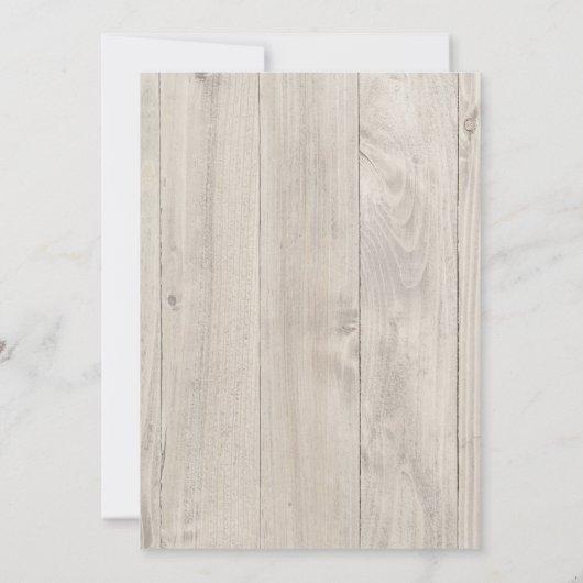 Rustieke Trouwlente - Bruiloft uitnodigen Kaart (Achterkant)