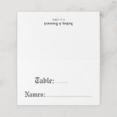 Rustieke Trouwtafel nummer en namen Zitplaatsen Plaatskaartje (Buitenkant ongevouwen)